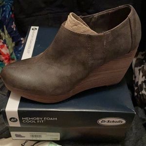 NIB Dr. Scholls Harlie Wedge Ankle Booties Womens